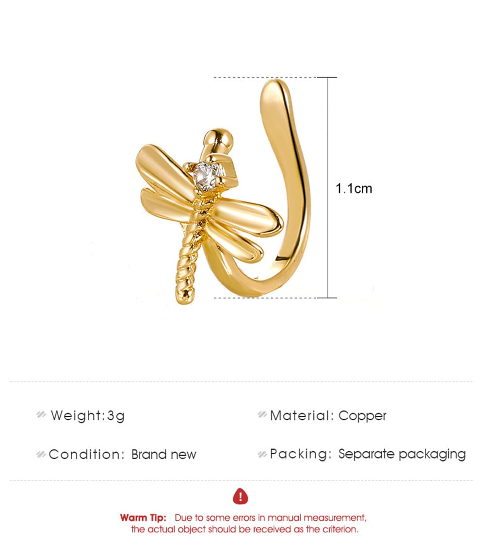 イヤーカフ レディース トンボモチーフ U字型 ジルコニア