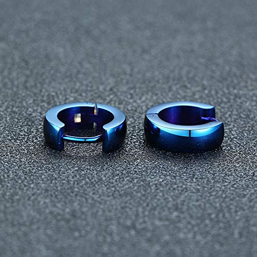 Rockyu ピアス メンズ フープ シンプル リング 316Lステンレス 金属アレルギー対応