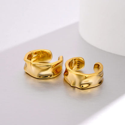 Rockyu ピアス メンズ レディース シルバー925 ゴールド フェイク イヤーカフ 金属アレルギー対応