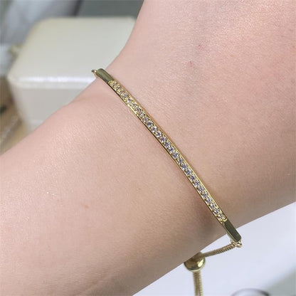 Rockyu スリムライン テニスブレスレット レディース 3色展開