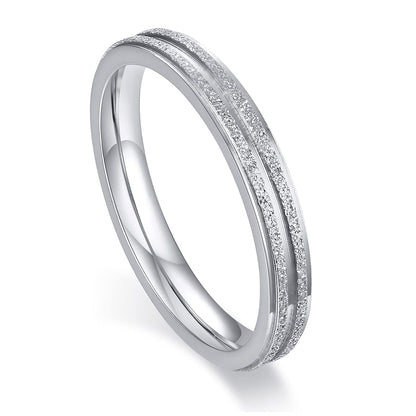 Rockyu ペアリング ステンレス シンプル 指輪 男女兼用 3mm/5mm 選べるサイズ