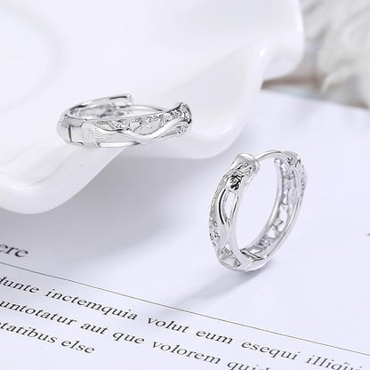 Rockyu ピアス メンズ レディース 龍モチーフ リングピアス 銅製 金属アレルギー対応