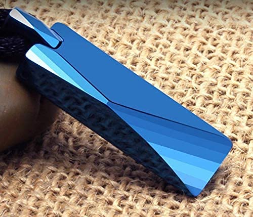 Rockyu ネックレス メンズ タングステンプレート シンプルミラーペンダント