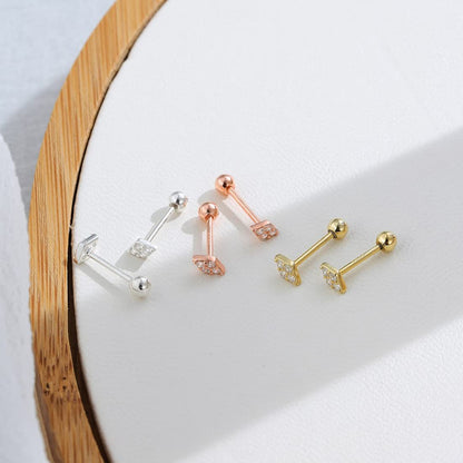 Rockyu スワロフスキー ジルコニア セカンドピアス レディース つけっぱなしOK 金属アレルギー対応