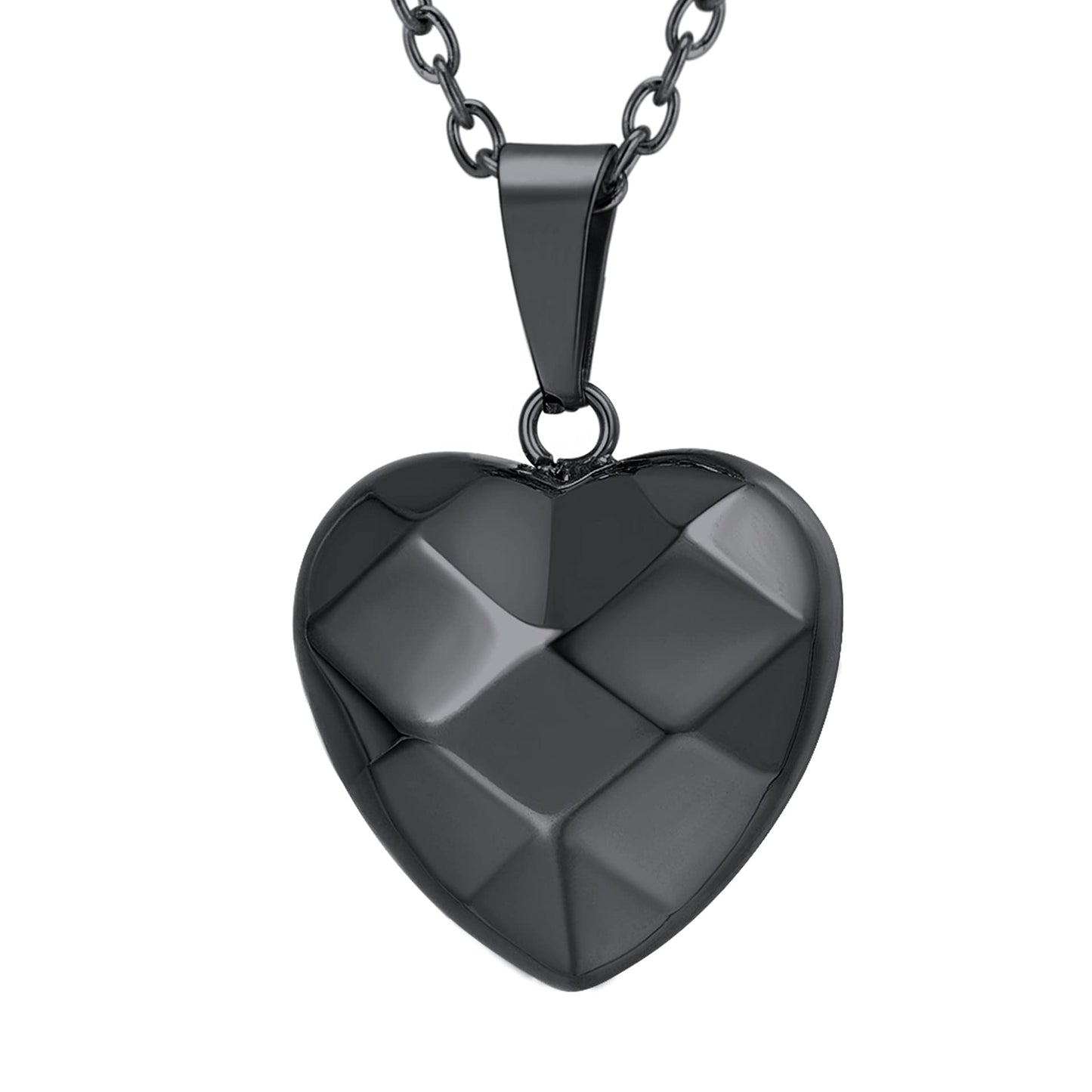 Rockyu ネックレス レディース ハートペンダント チタン製 シンプル シルバー＆ゴールド 18Kメッキ