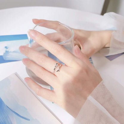 Rockyu イルカモチーフリング レディース シルバー999 フリーサイズ 指輪