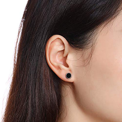 Rockyu ステンレスピアス レディース メンズ 両用 シンプル ラウンドスタッド 金属アレルギー対応 6色展開