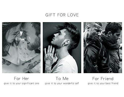 Rockyu ブレスレット メンズ スネークデザイン レザー＆ステンレス ブラック 蛇モチーフ