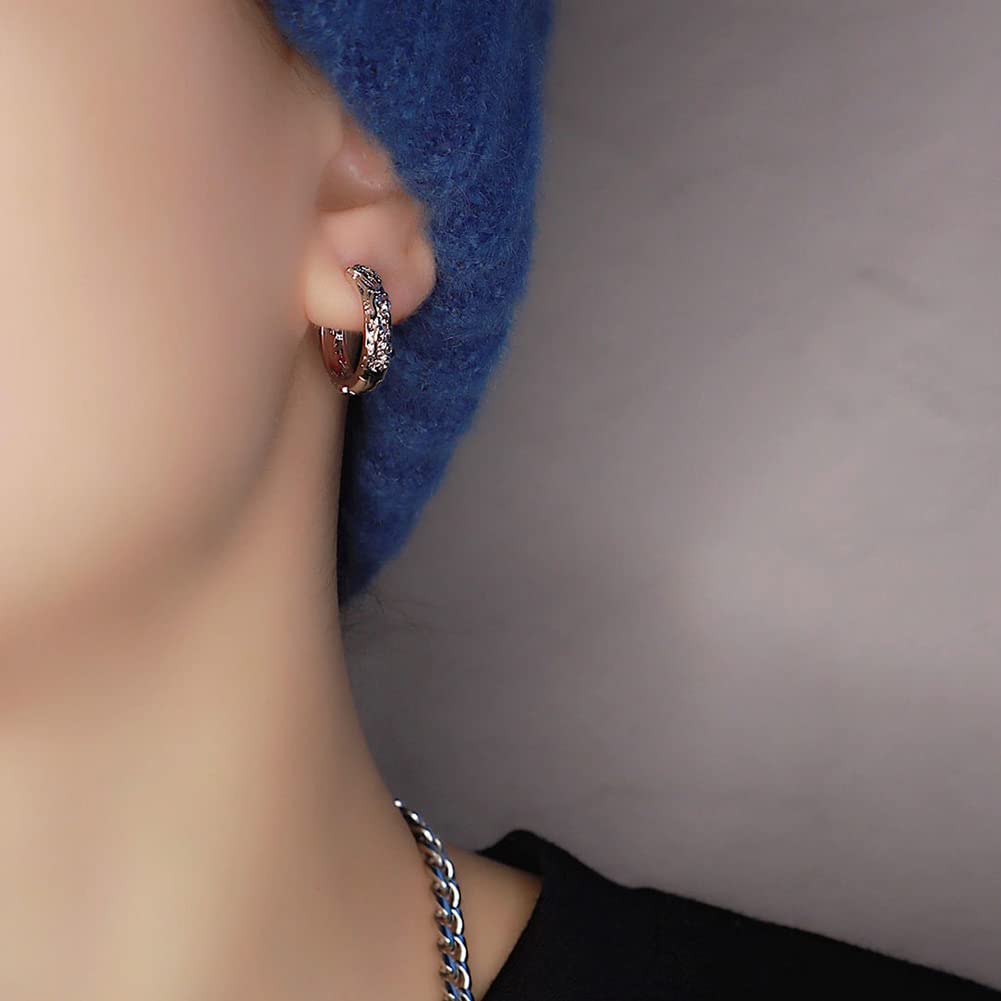 Rockyu メンズリングピアス 貔貅モチーフ 透かし彫り シルバー925 アレルギー対応 神秘的デザインアクセサリー