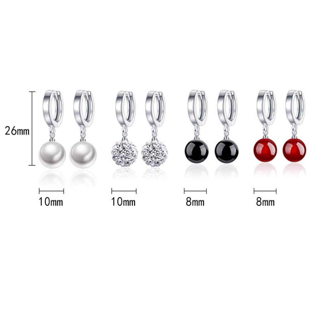 Rockyu パールピアス レディース フープタイプ ゆれる上品デザイン 両耳用