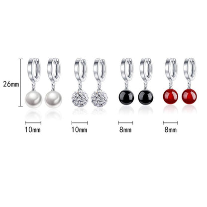 Rockyu パールピアス レディース フープタイプ ゆれる上品デザイン 両耳用