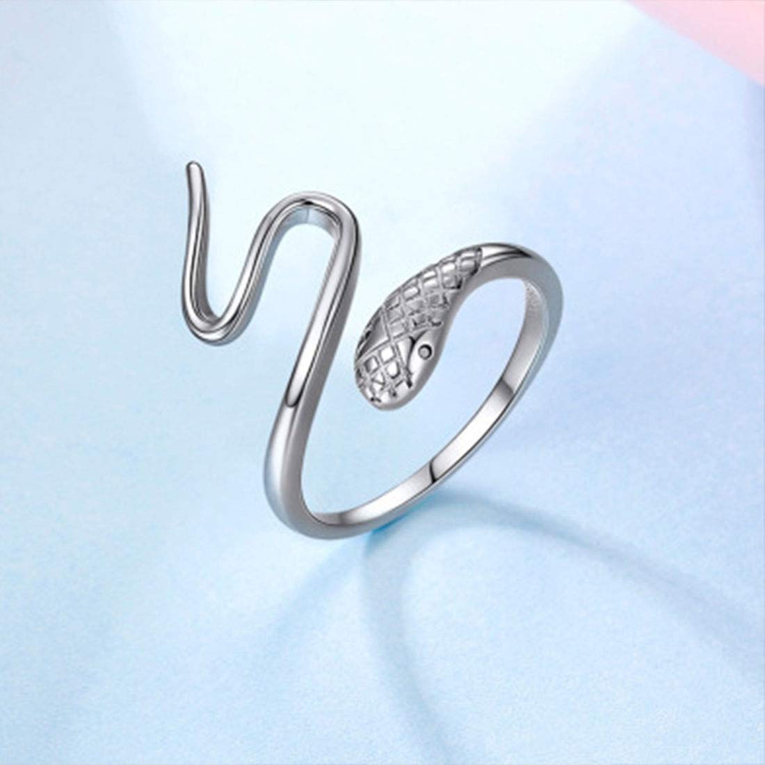 スネークリング レディース｜S925シルバー フリーサイズ 指輪｜Rockyu