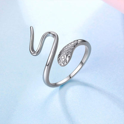 スネークリング レディース｜S925シルバー フリーサイズ 指輪｜Rockyu