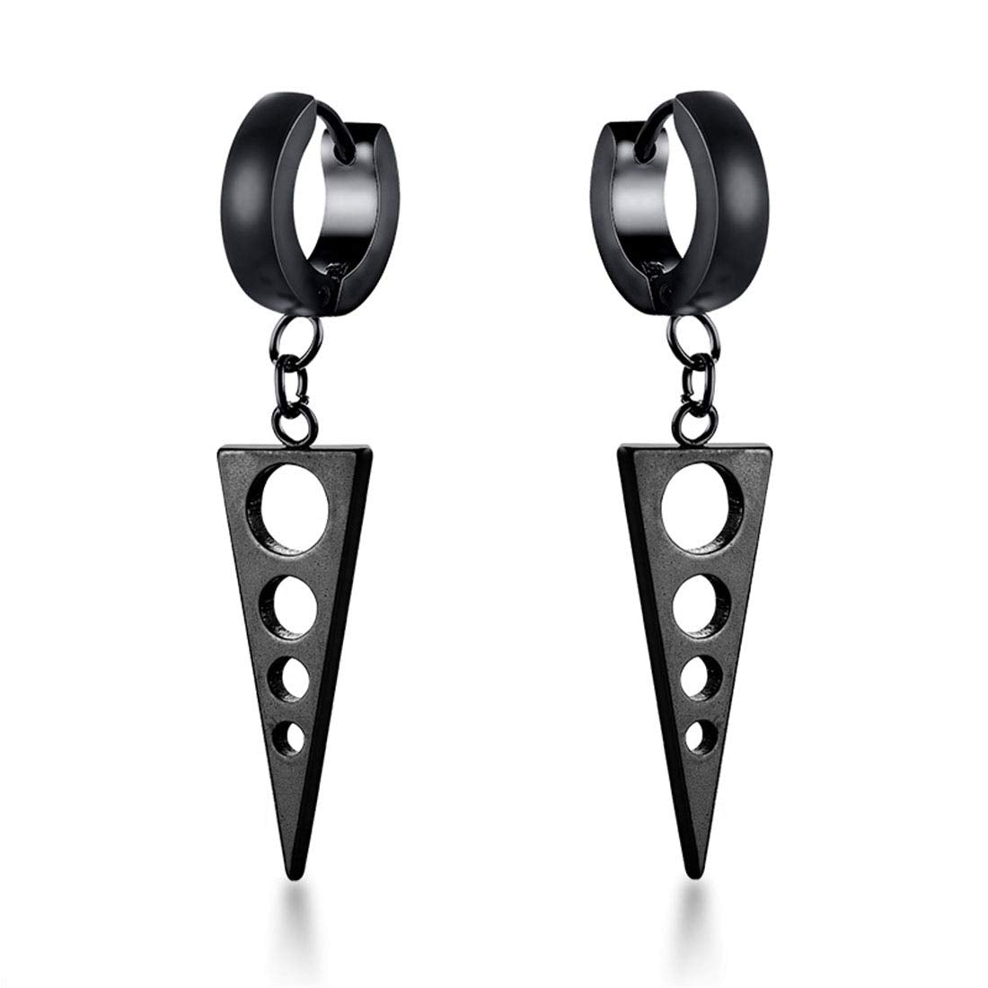 三角スパイクピアス｜クールな幾何×フープデザイン メンズ・レディース兼用