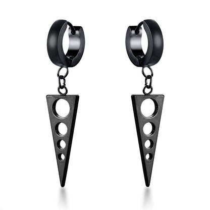 三角スパイクピアス｜クールな幾何×フープデザイン メンズ・レディース兼用