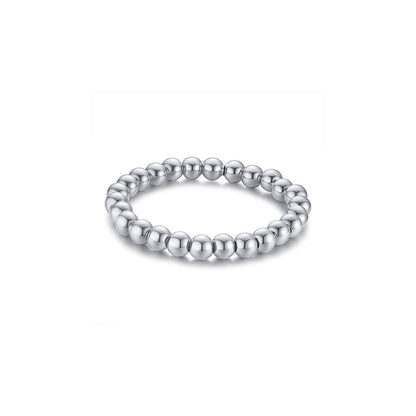 Rockyu ブレスレット レディース ステンレス 数珠風 ゴールド調 金属アレルギー対応 高級感