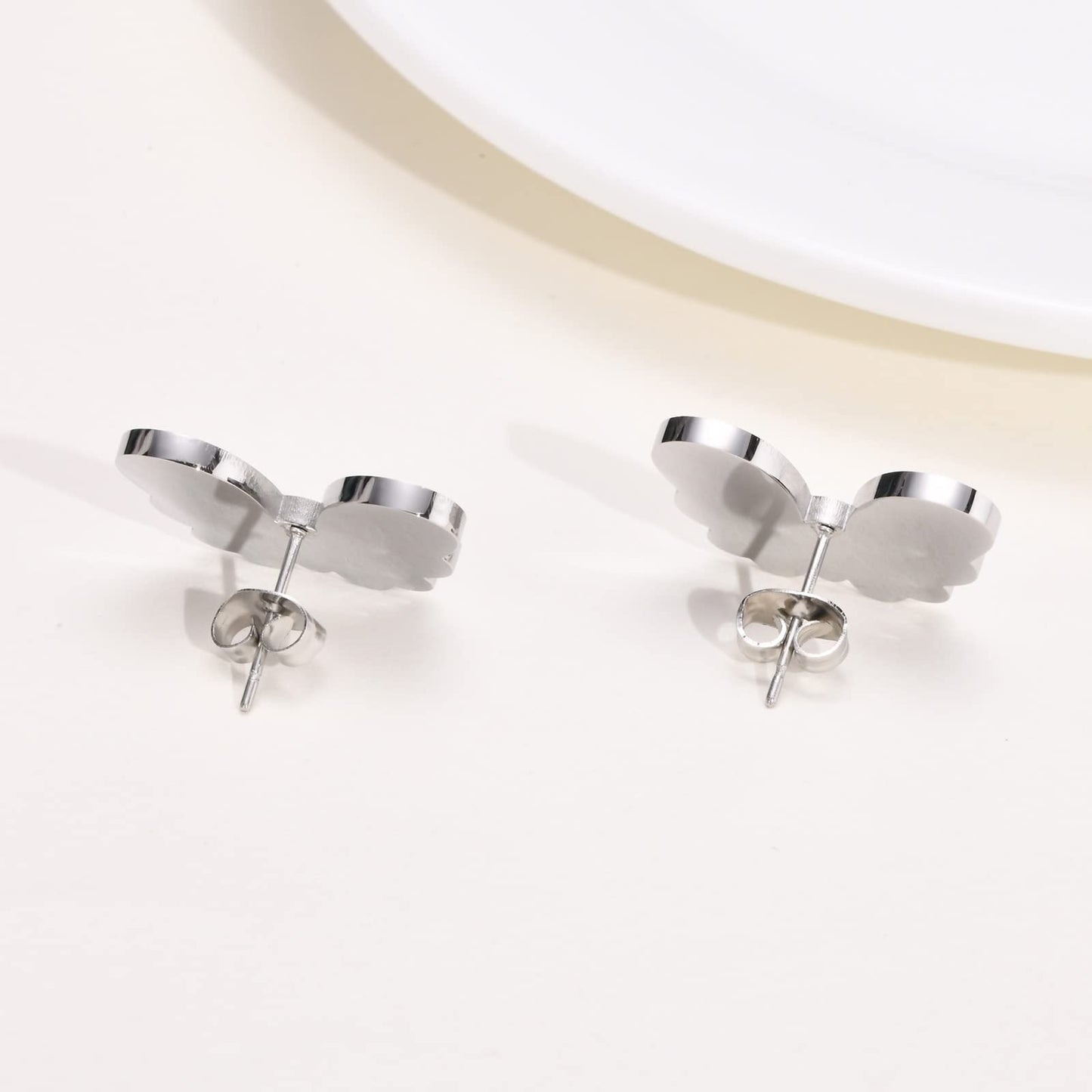 Rockyu ピアス レディース バタフライ カラフル 蝶々 ステンレス鋼 アレルギー対応 セカンドピアス