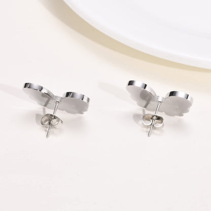 Rockyu ピアス レディース バタフライ カラフル 蝶々 ステンレス鋼 アレルギー対応 セカンドピアス