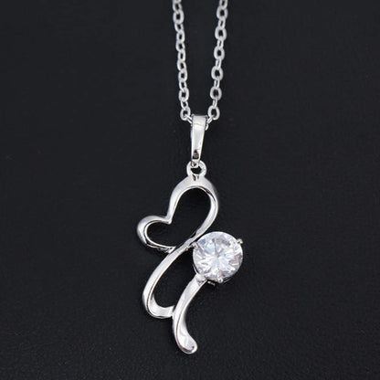 Rockyu ネックレス レディース ハート ジルコニア シルバー＆ゴールド 18K仕上げ