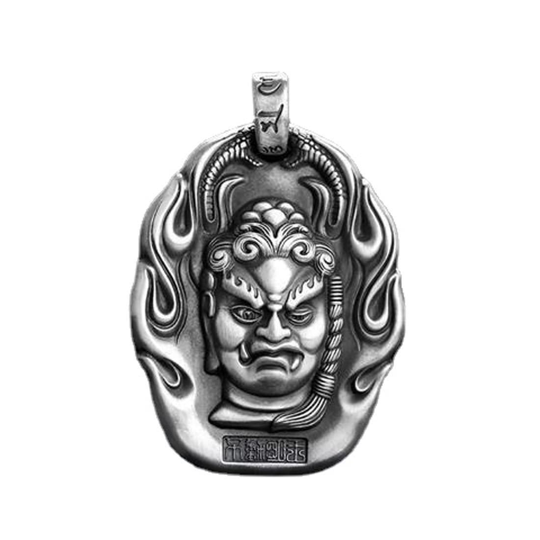 Rockyu 十二支守護仏 ネックレス メンズ タイシルバー仕上げ 開運お守りペンダント