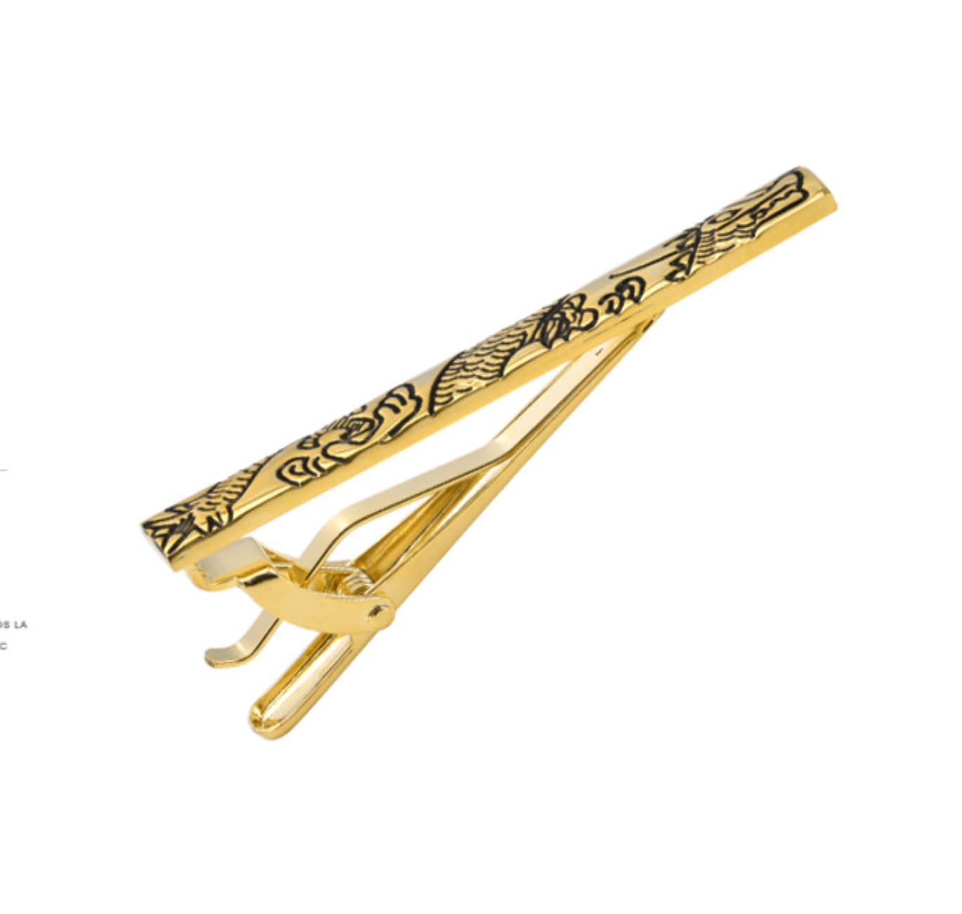 Rockyu ネクタイピン メンズ ゴールド＆シルバー 竜柄 真鍮製 龍紋デザイン ビジネス フォーマル ギフト