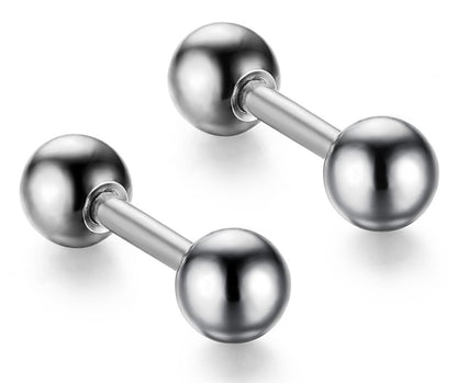 Rockyu バーベルピアス ボール 4mm ステンレス メンズ レディース 軟骨 ピアス 金属アレルギー対応 おしゃれ かっこいい 男女兼用 アクセサリー