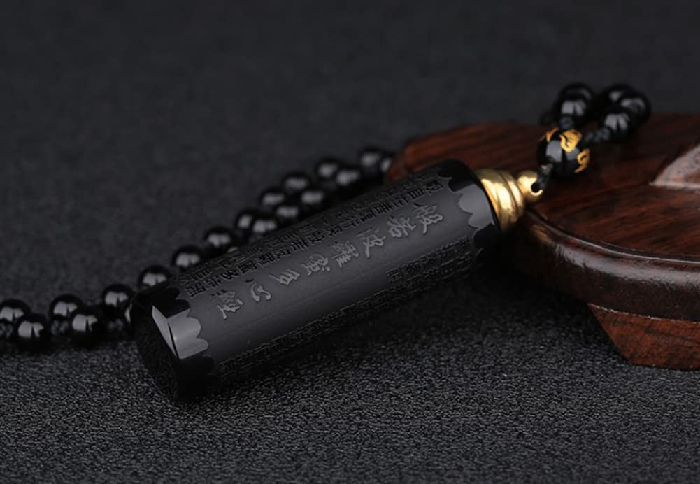 Rockyu メンズ メモリアルネックレス 般若心経入り ステンレス 遺骨ペンダント