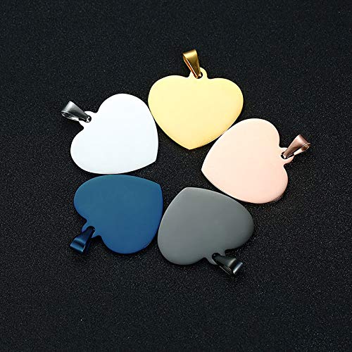 Rockyu ネックレス メンズ レディース ハートペンダント シンプル ステンレス 金属アレルギー対応