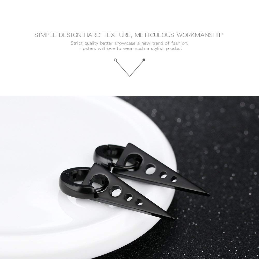 三角スパイクピアス｜クールな幾何×フープデザイン メンズ・レディース兼用