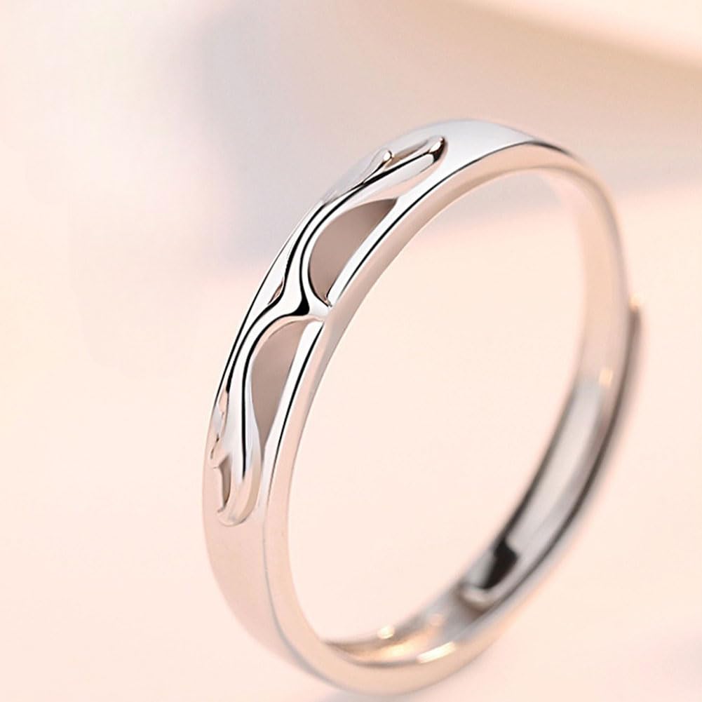 指輪 ペアリング フリーサイズ シルバー925 鹿モチーフ 2個セット