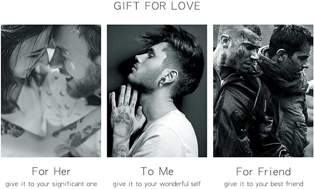 Rockyu クロスウィングネックレス メンズ ステンレス製 赤ジルコニア 十字架ペンダント