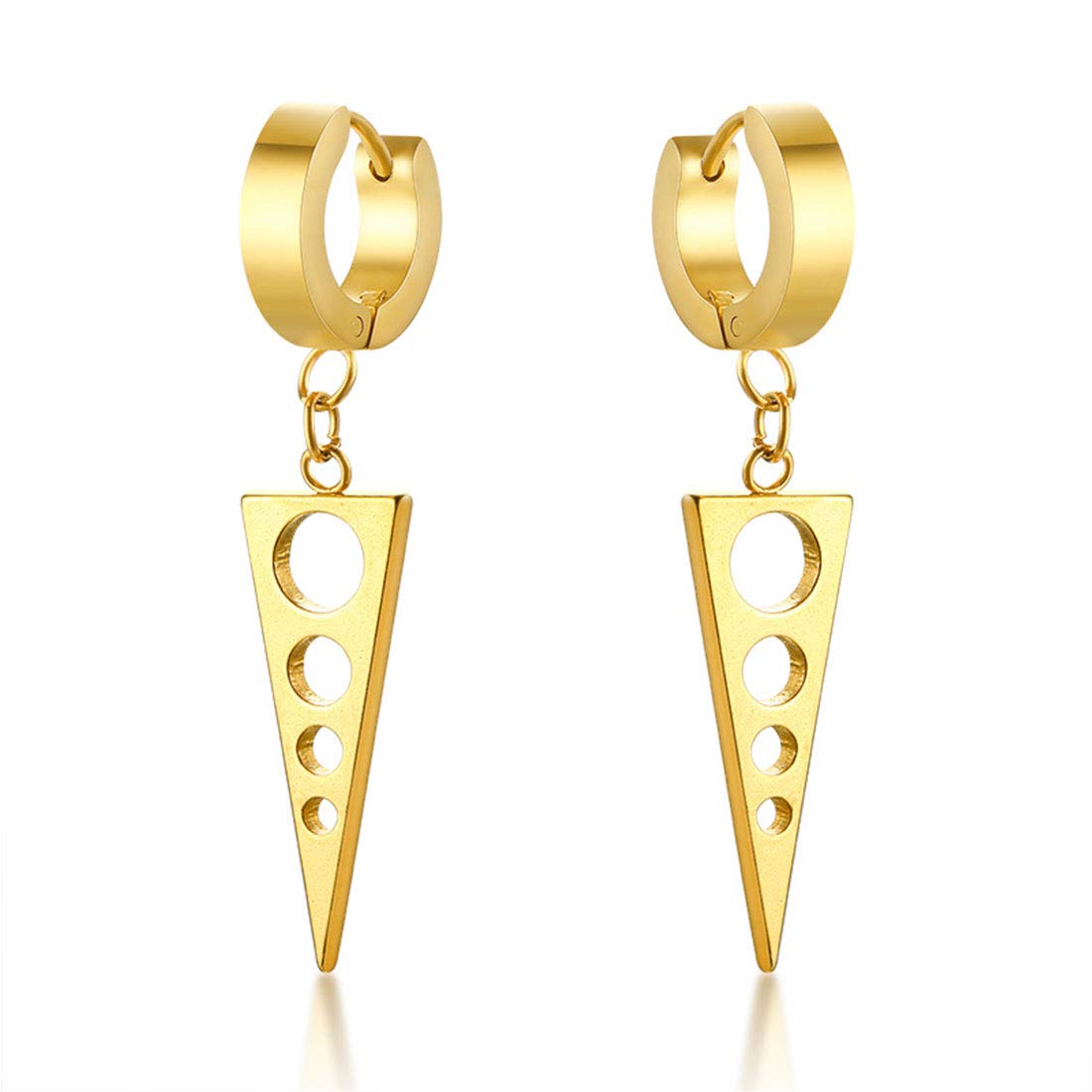 三角スパイクピアス｜クールな幾何×フープデザイン メンズ・レディース兼用