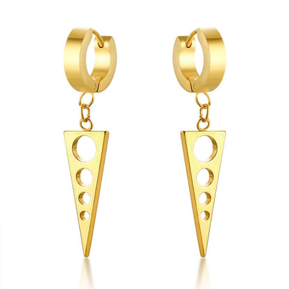 三角スパイクピアス｜クールな幾何×フープデザイン メンズ・レディース兼用