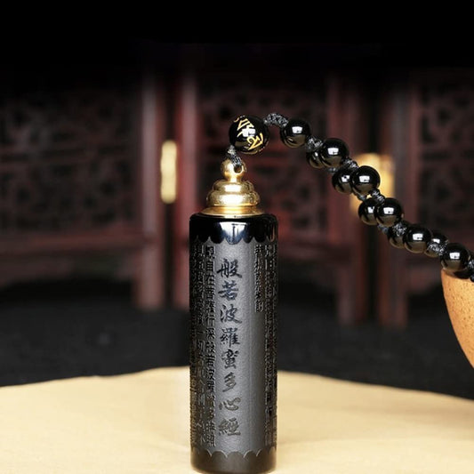 Rockyu メンズ メモリアルネックレス 般若心経入り ステンレス 遺骨ペンダント