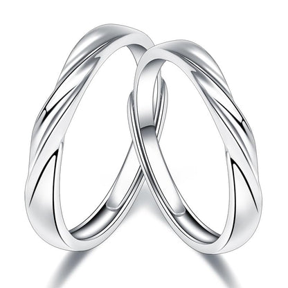 ペアリング｜シルバー925＆ブラック フリーサイズ カップルリング 恋人へのプレゼントに