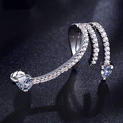 Rockyu 蛇モチーフ 2Wayピアス レディース シルバー925 揺れる＆挟む 軟骨対応 両耳用