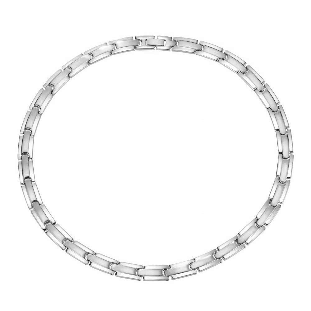 Rockyu ネックレス メンズ レディース ステンレス ゲルマニウム シルバーゴールド チェーン 幅10mm チョーカー アクセサリー