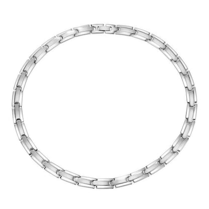 Rockyu ネックレス メンズ レディース ステンレス ゲルマニウム シルバーゴールド チェーン 幅10mm チョーカー アクセサリー