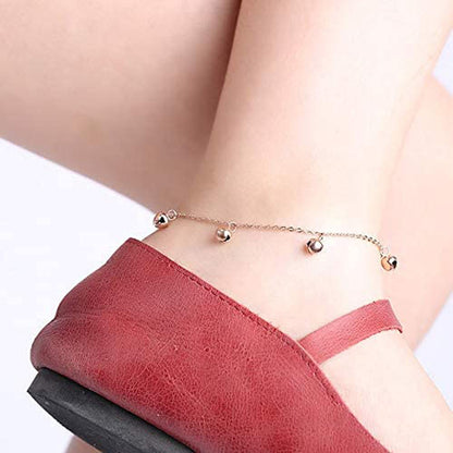 Rockyu レディースアンクレット ピンクゴールド 魚モチーフ チタン製 金属アレルギー対応