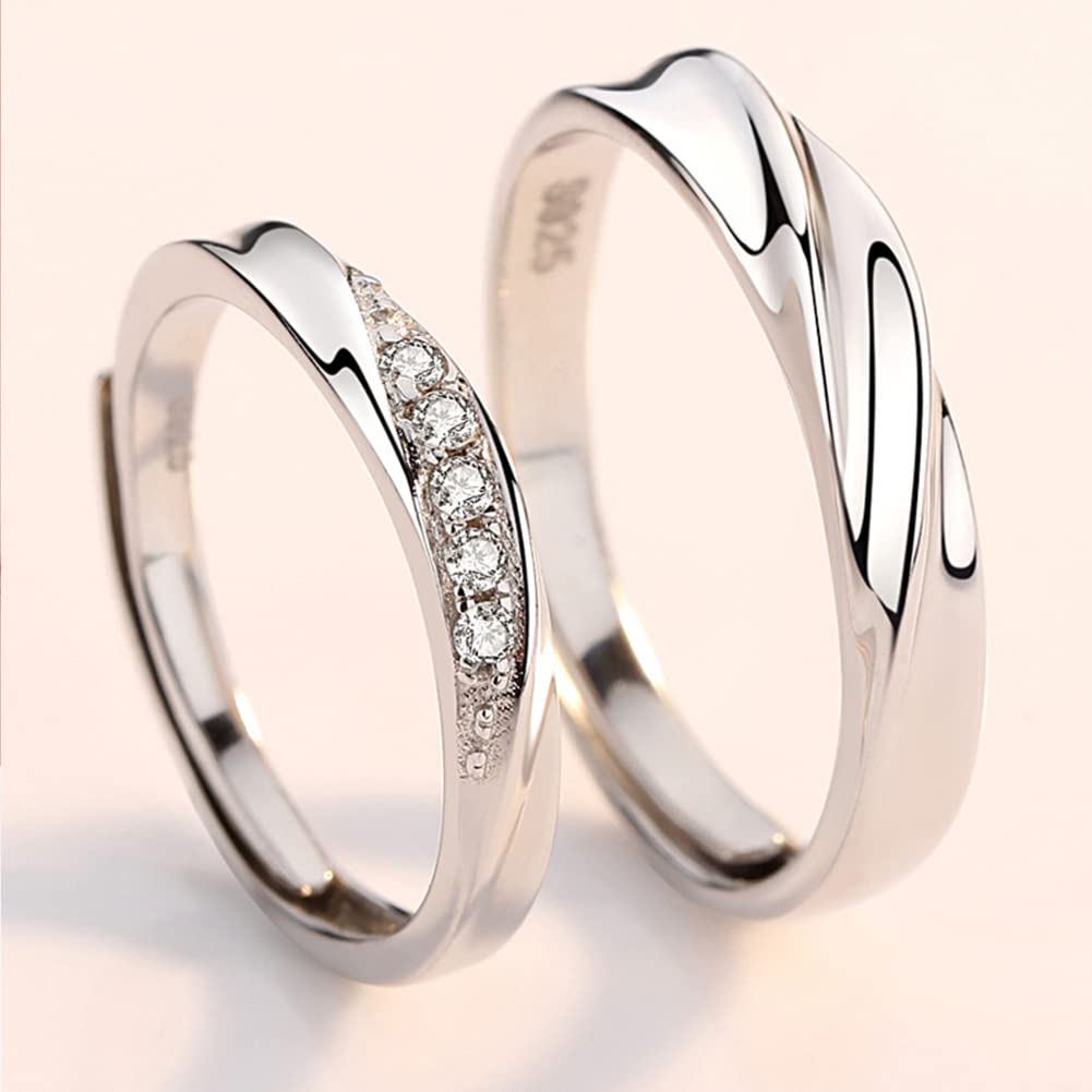 Rockyu メンズ＆レディース ペアリング S925銀仕上げ シルバー メビウスデザイン アレルギー対応