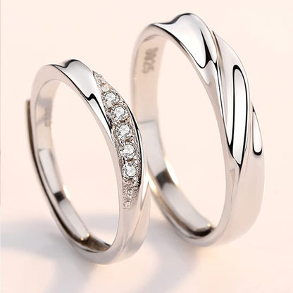 Rockyu メンズ＆レディース ペアリング S925銀仕上げ シルバー メビウスデザイン アレルギー対応