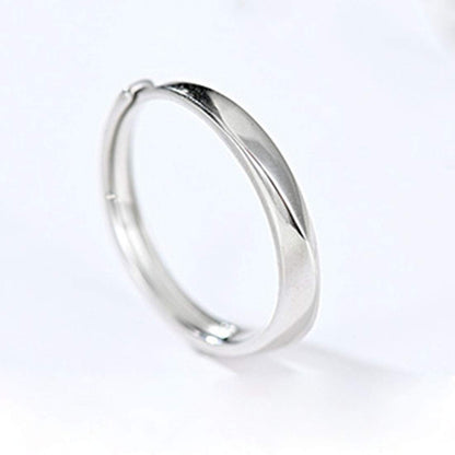 Rockyu メンズ シルバー925 フリーサイズペアリング｜純銀製 結婚・婚約指輪 アレルギー対応