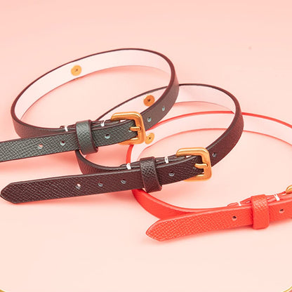 Rockyu 本革リング付きチョーカー レディース