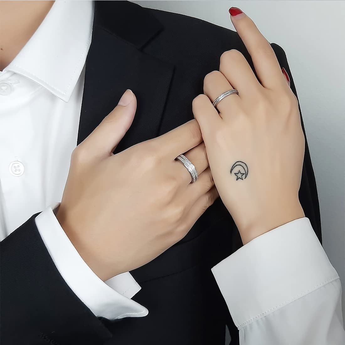 Rockyu ペアリング ステンレス シンプル 指輪 男女兼用 3mm/5mm 選べるサイズ