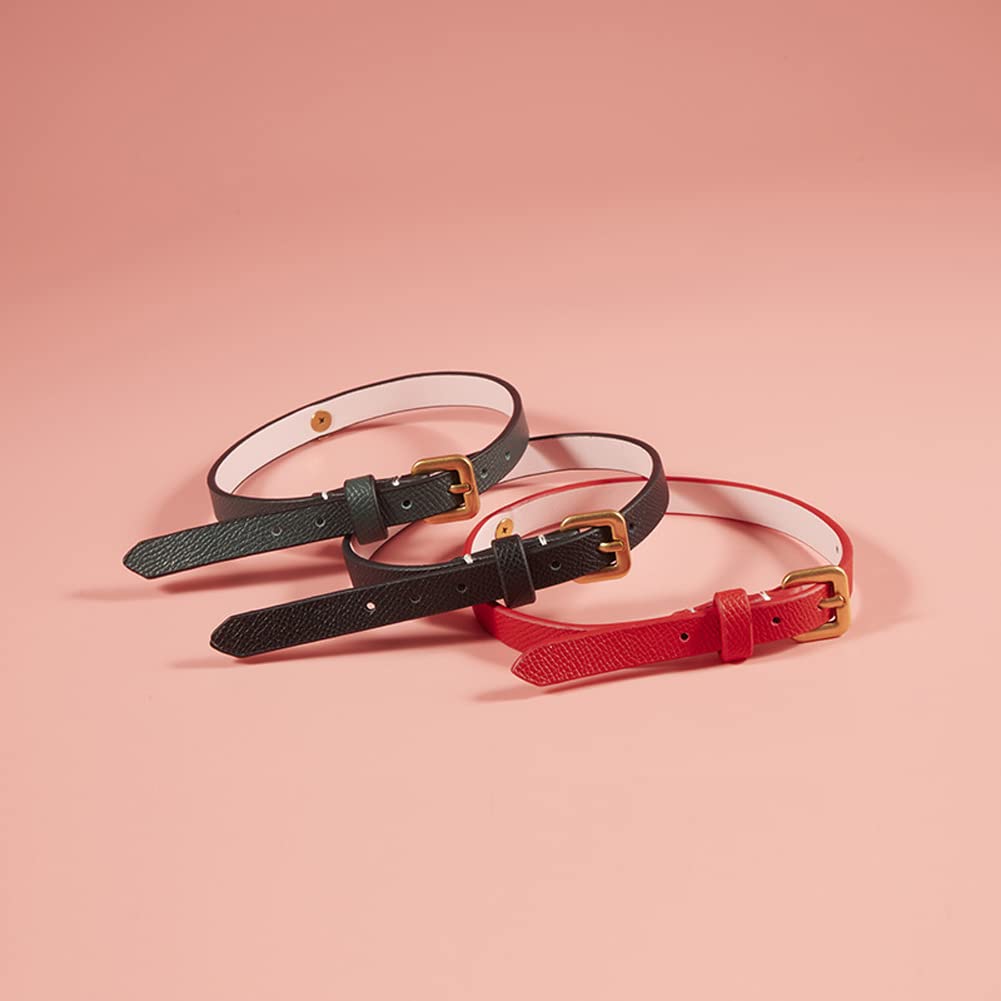 Rockyu 本革リング付きチョーカー レディース