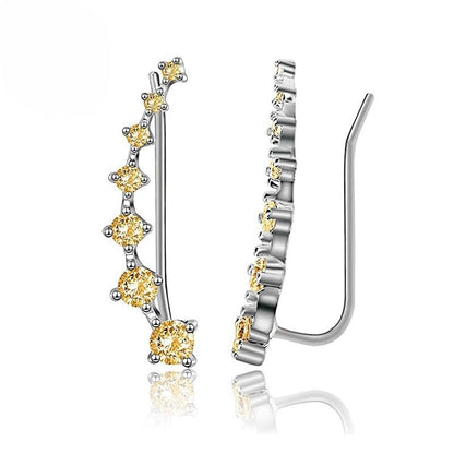 Rockyu スタークリップピアス レディース｜S925＆キュービックジルコニアの7連星イヤーカフ