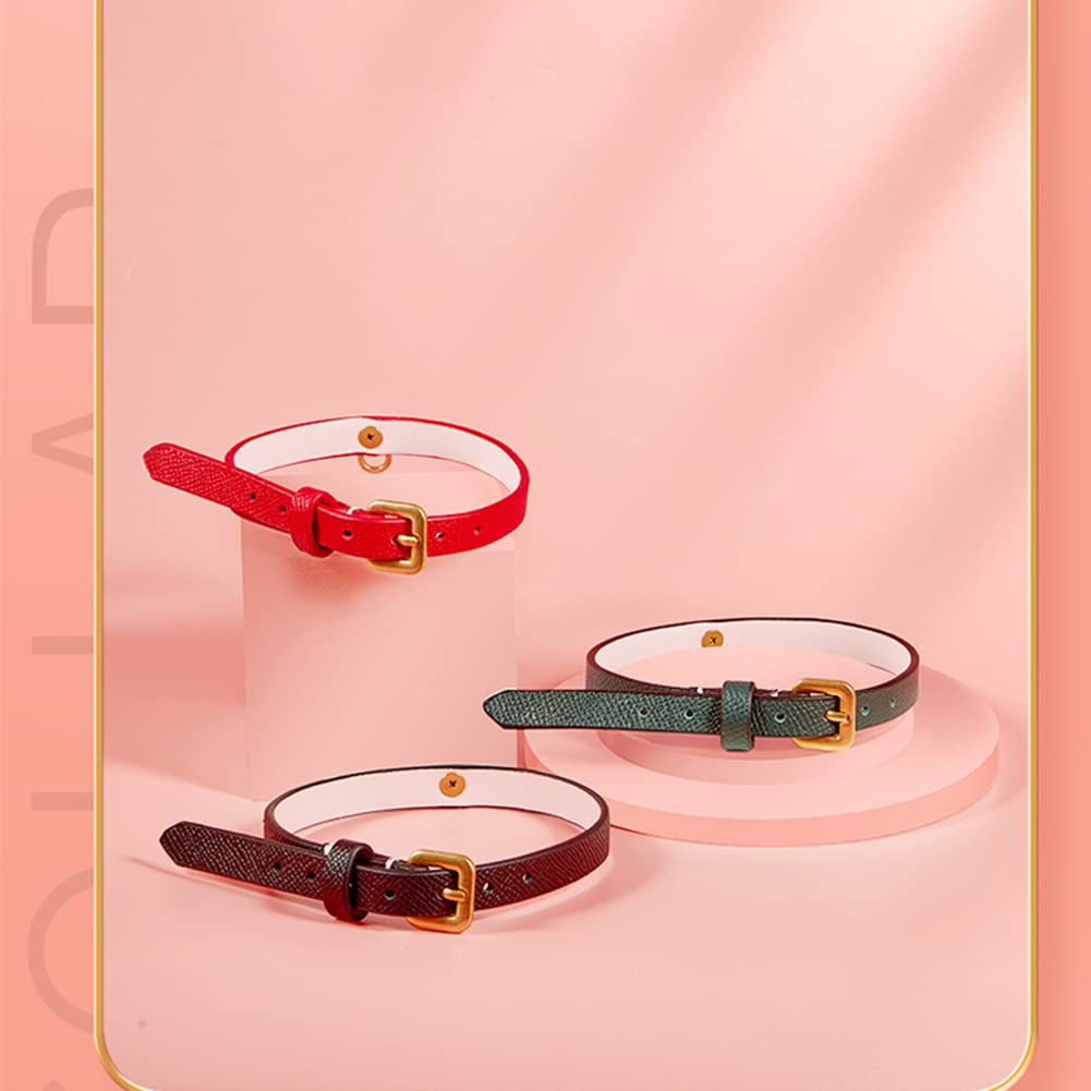 Rockyu 本革リング付きチョーカー レディース