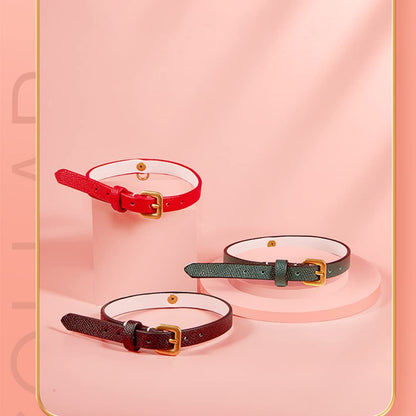 Rockyu 本革リング付きチョーカー レディース