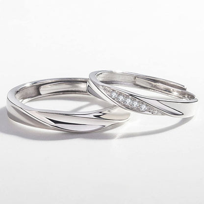 Rockyu メンズ＆レディース ペアリング S925銀仕上げ シルバー メビウスデザイン アレルギー対応