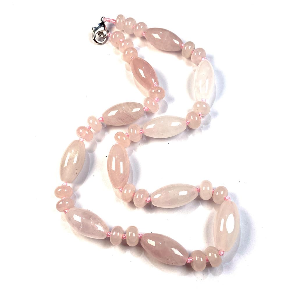 Rockyu 天然石ビーズ ロングネックレス レディース メンズ兼用 数珠風セーターチェーン